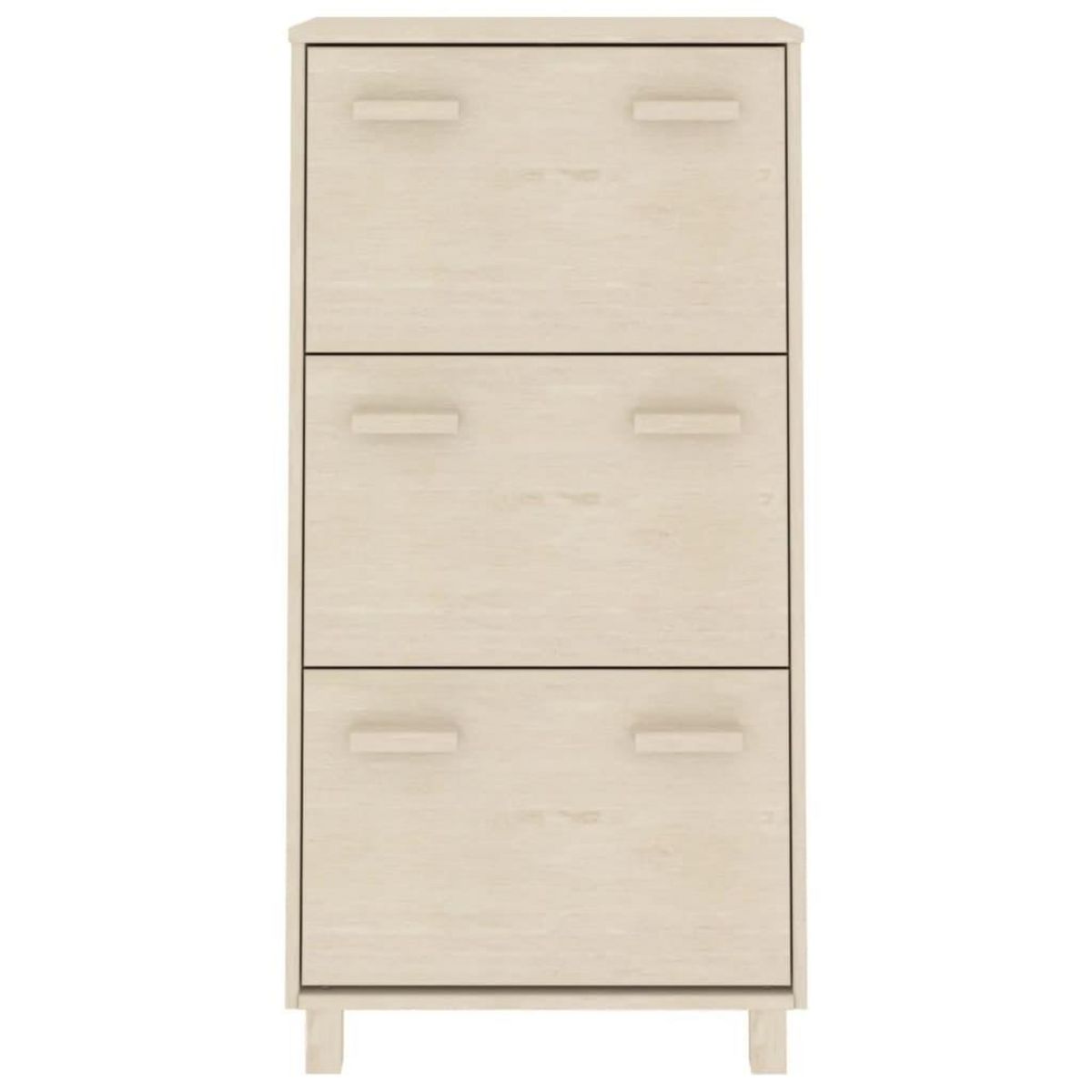 VIDAXL Armoire a chaussures HAMAR Marron miel 59,5x35x117cm Pin massif