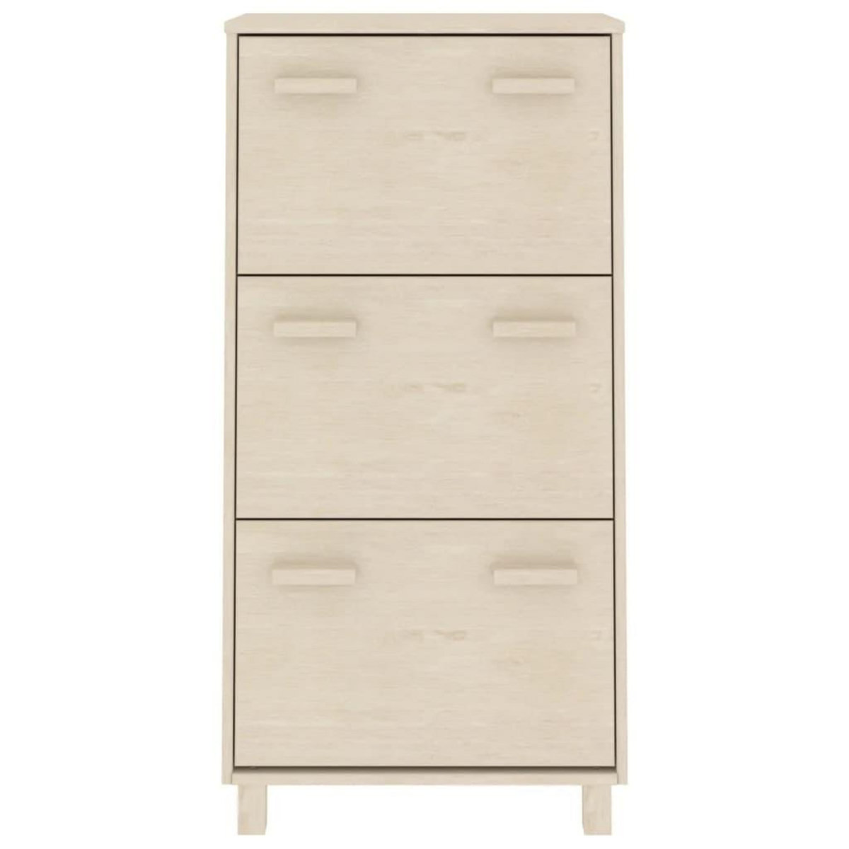 VIDAXL Armoire a chaussures HAMAR Marron miel 59,5x35x117cm Pin massif