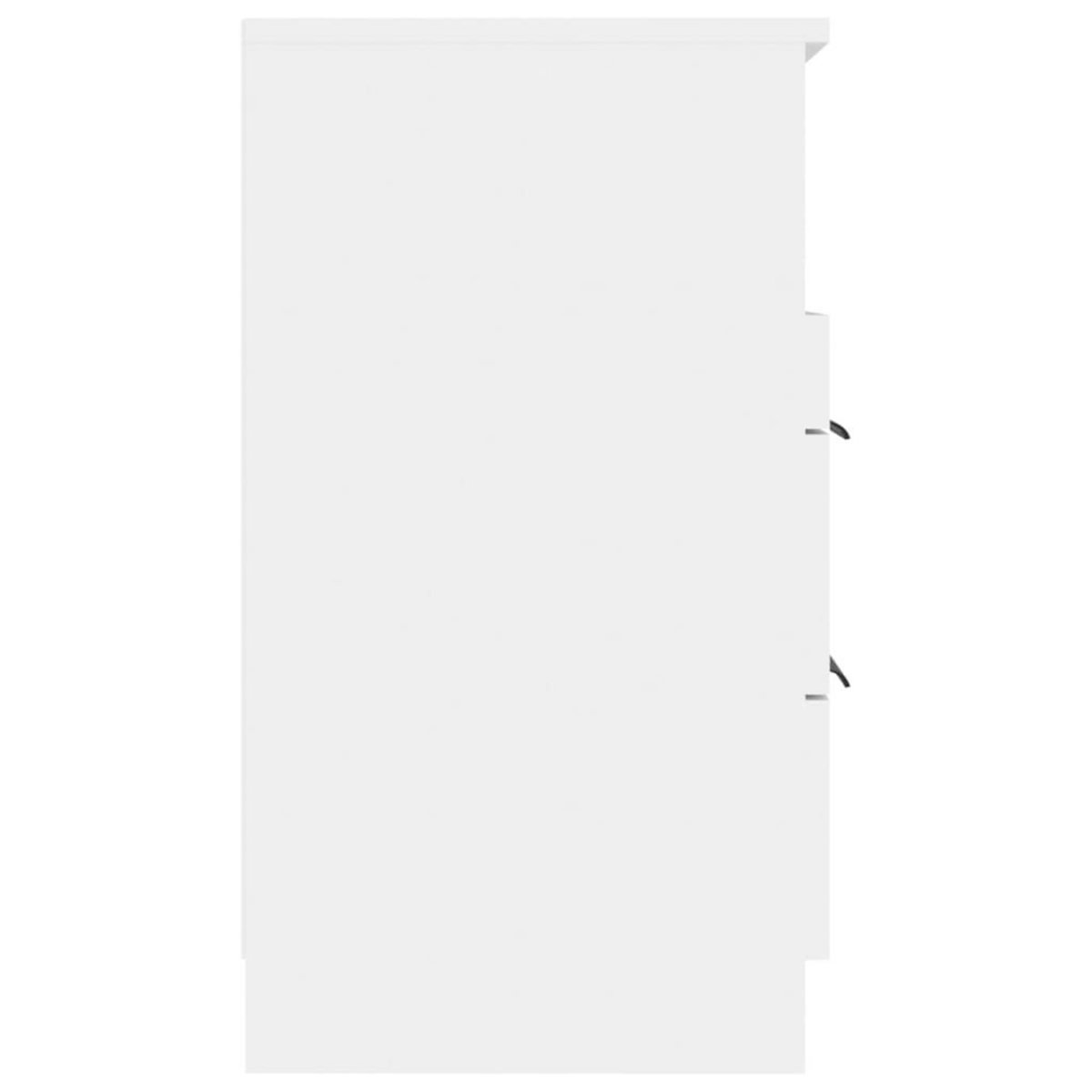 VIDAXL Tables de chevet 2 pcs Blanc Bois d'ingenierie