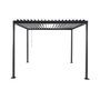 Voir la diapositive 5 : SWEEEK Pergola bioclimatique aux pieds arrondis aluminium et acier lames orientables 3x3m - Imperial