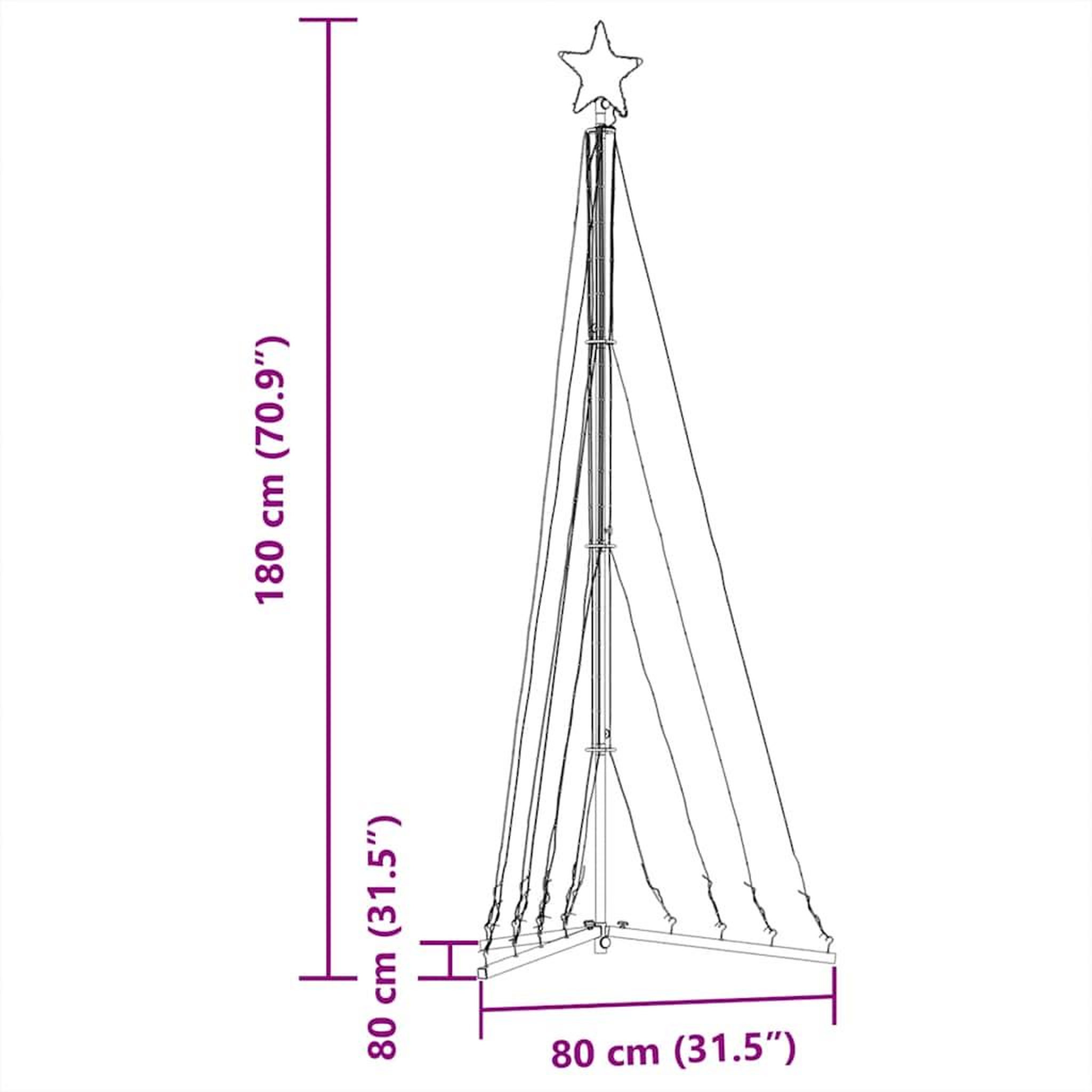 Voir la diapositive 6 : VIDAXL Sapin de Noël a LED 339 LED blanc chaud 187 cm