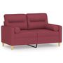 Voir la diapositive 2 : VIDAXL Canape 2 places avec oreillers bordeaux 120 cm tissu