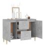 Voir la diapositive 3 : VIDAXL Buffet gris beton 101x35x70 cm bois d'ingenierie
