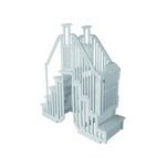 Habitat et Jardin Escalier double pour piscine   Bruno   avec porte de sécurité pour enfant