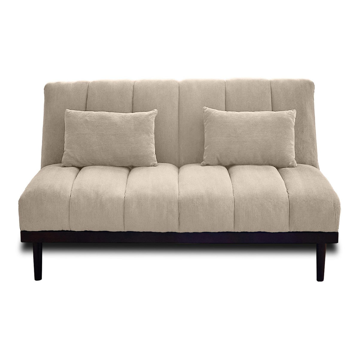 BEST MOBILIER Samarra - canapé convertible clic-clac 2 places - velours côtelé