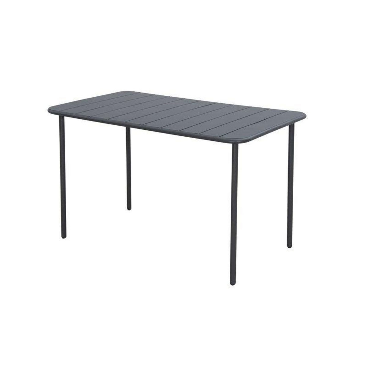 CENTRALE BRICO Table De Jardin De Repas Café Rectangulaire Anthracite 4 Personnes