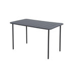 CENTRALE BRICO Table De Jardin De Repas Café Rectangulaire Anthracite 4 Personnes