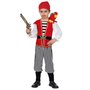 Voir la diapositive 2 : WIDMANN Déguisement Pirate rouge et noir avec perroquet - Enfant - 2/4 ans (86 à 104 cm)