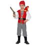 Voir la diapositive 2 : WIDMANN Déguisement Pirate rouge et noir avec perroquet - Enfant - 2/4 ans (86 à 104 cm)