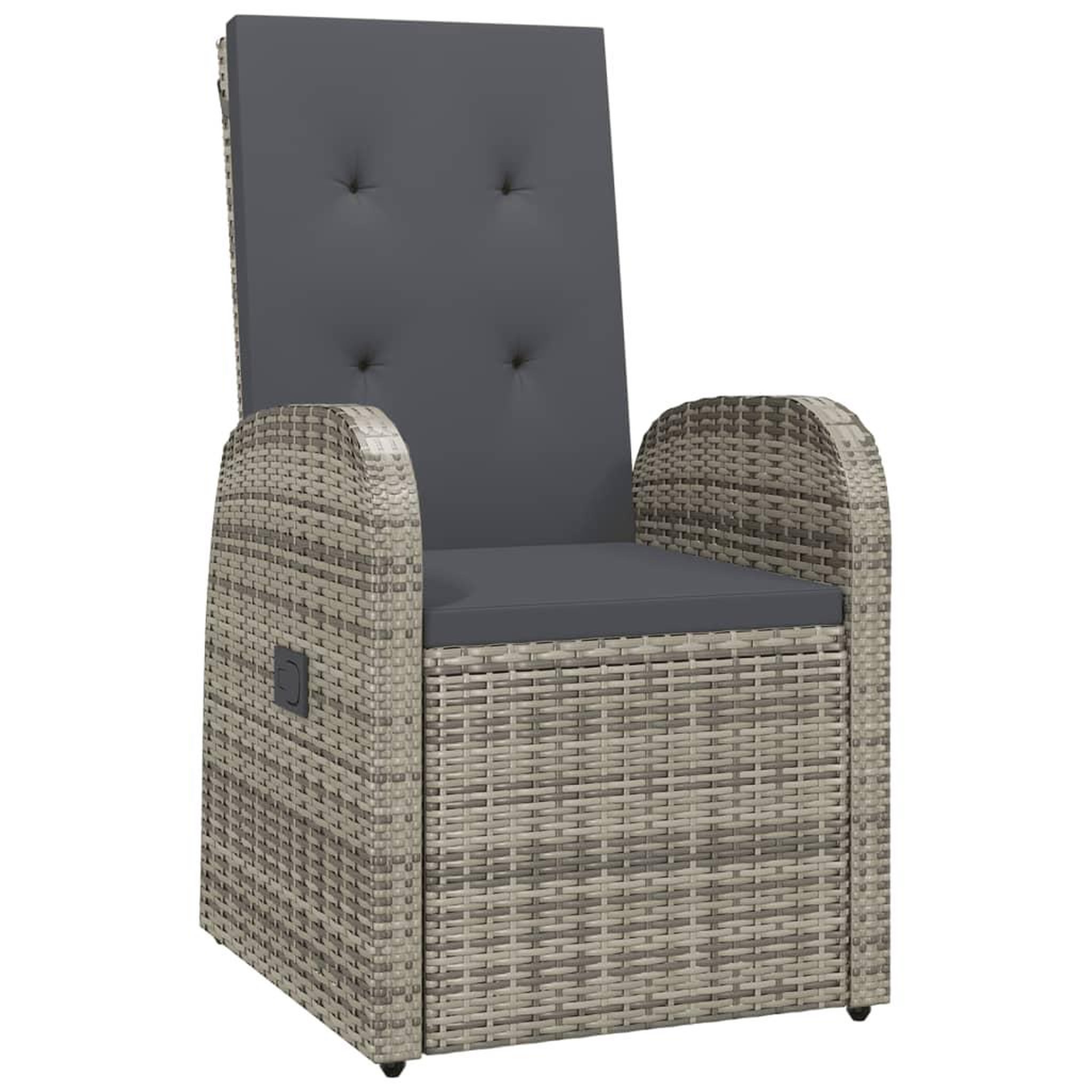 Voir la diapositive 3 : VIDAXL Ensemble a manger de jardin et coussins 7 pcs gris rotin