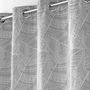 Voir la diapositive 2 : Paris Prix Rideau à Œillets Jacquard  Floriss  140x260cm Gris