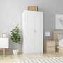Voir la diapositive 1 : VIDAXL Garde-robe Blanc brillant 80x52x180 cm Bois d'ingenierie