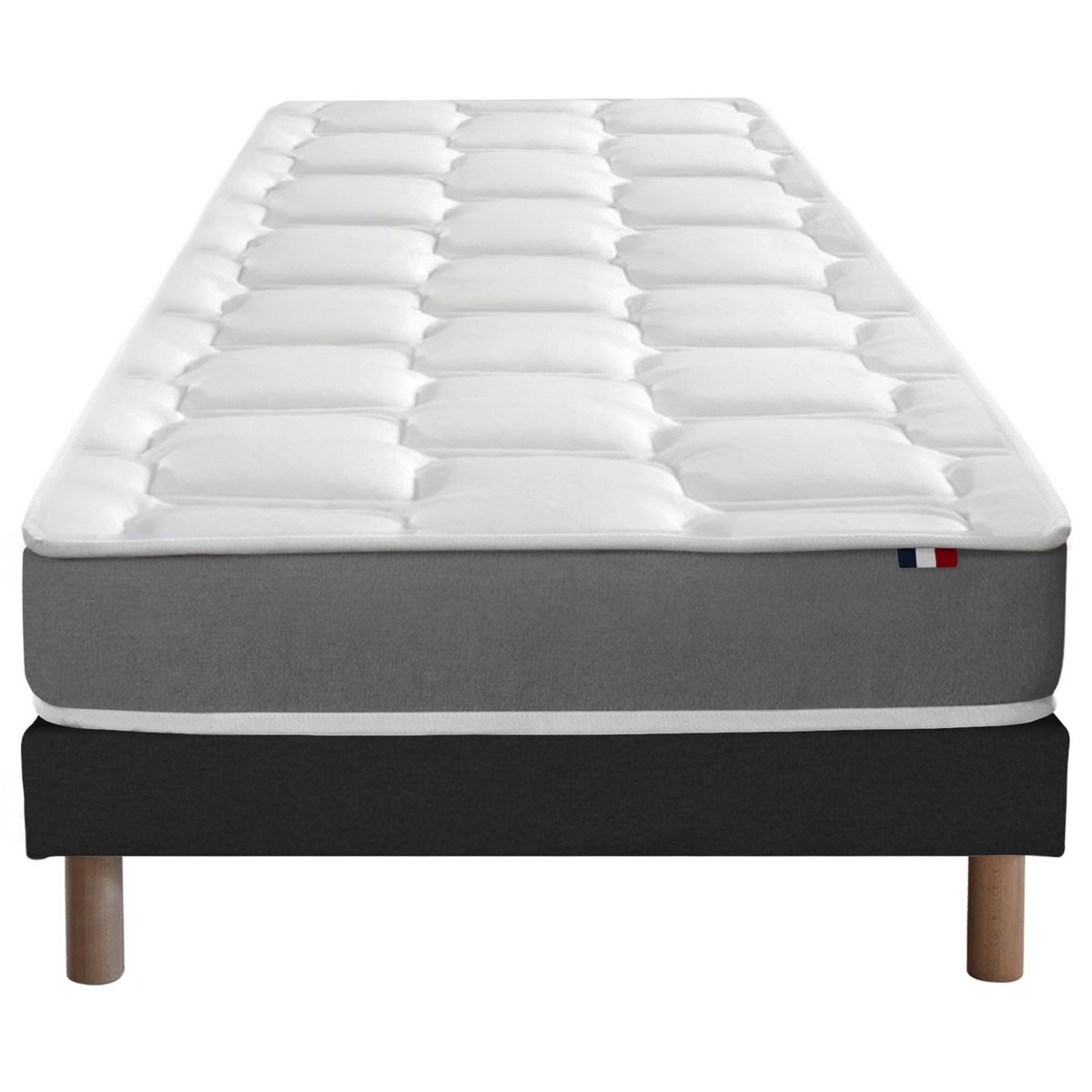 IDLITERIE Ensemble matelas mémoire de forme MAM AZUR avec sommier - confort français