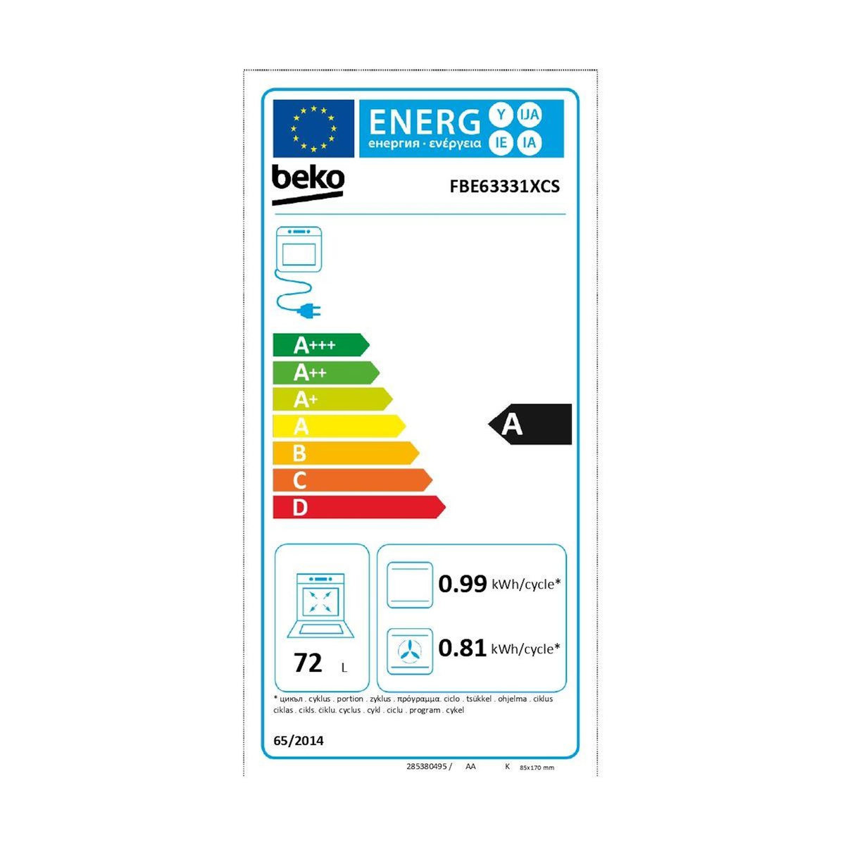 Beko Cuisinière mixte FBE63331XCS