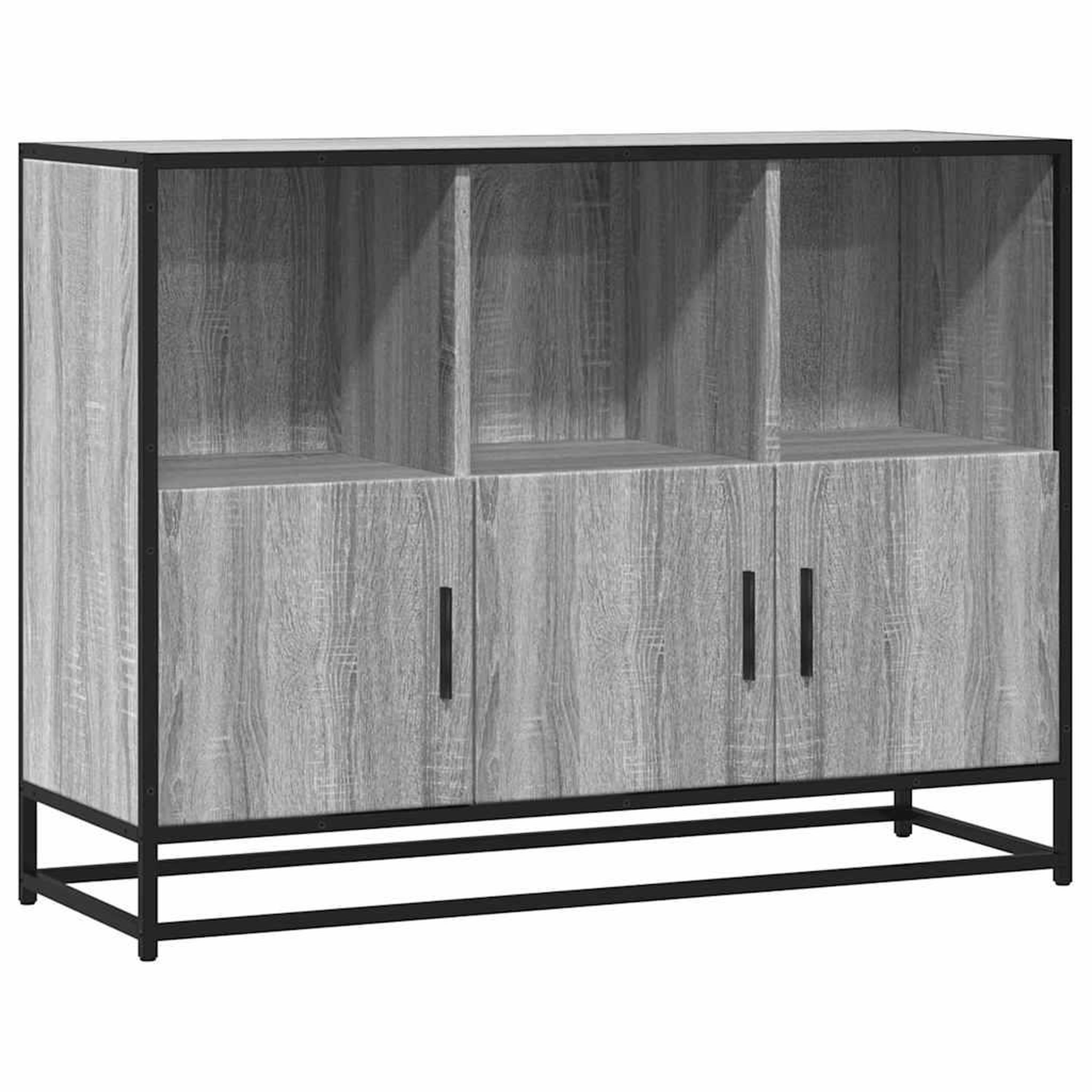 Voir la diapositive 2 : VIDAXL Buffet sonoma gris 100x35x76 cm bois d'ingenierie
