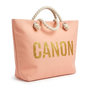 Voir la diapositive 1 : OZABI OZABI Sac de Plage Femme Jute Synthétique – Message Pailleté – Cordage