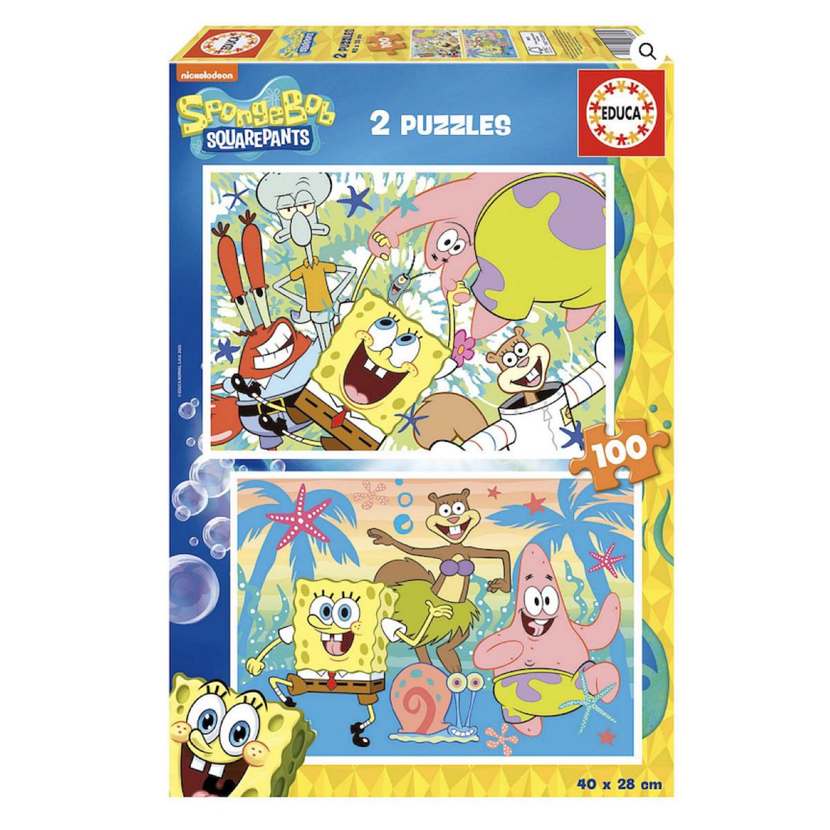 EDUCA 2 puzzles 100 pieces bob l eponge