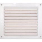 CENTRALE BRICO Grille d'aération abs naturel, L.14.6 x l.17.5 cm