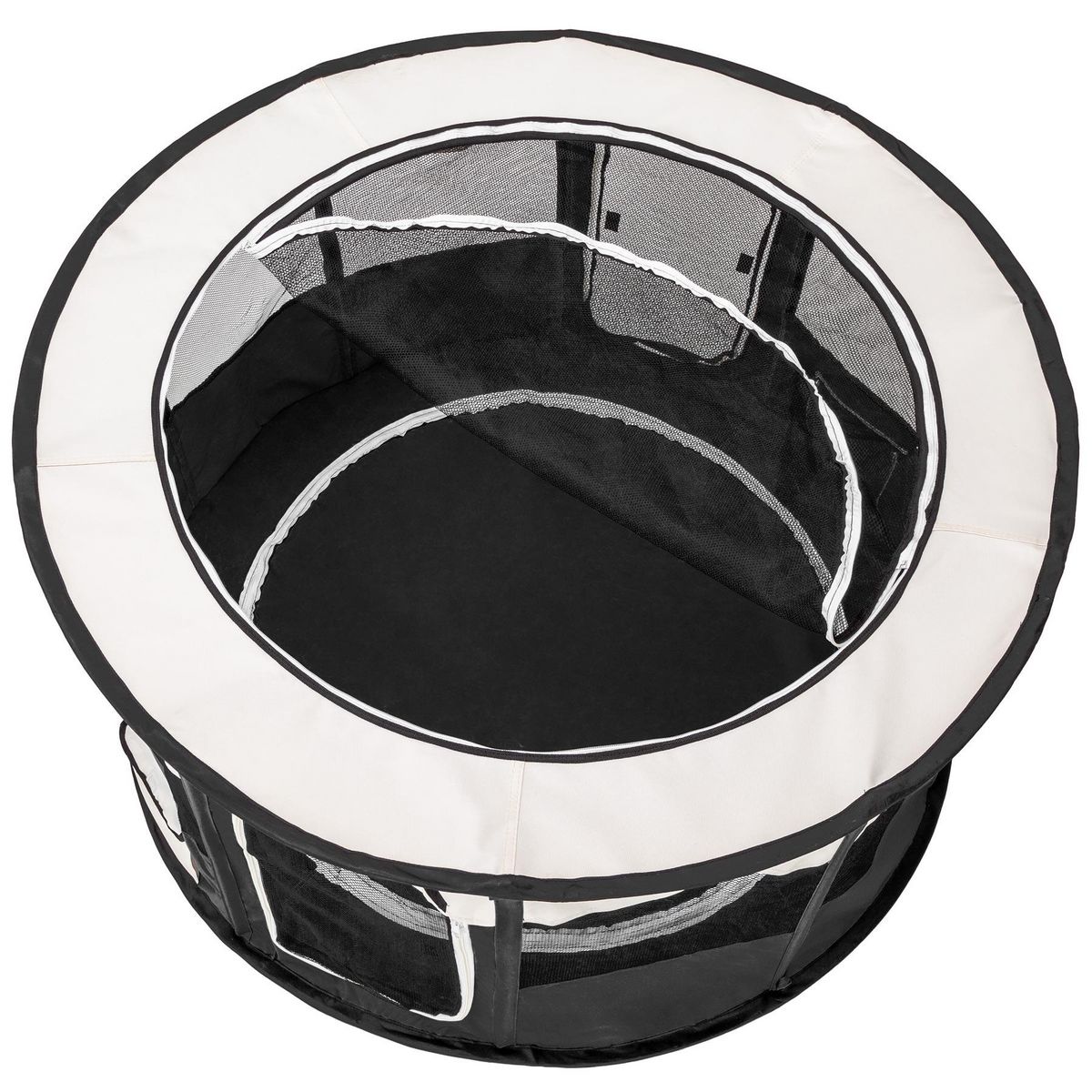 tectake Enclos pour chiots / chien modulable Pliable, pour une utilisation intérieure et extérieure noir