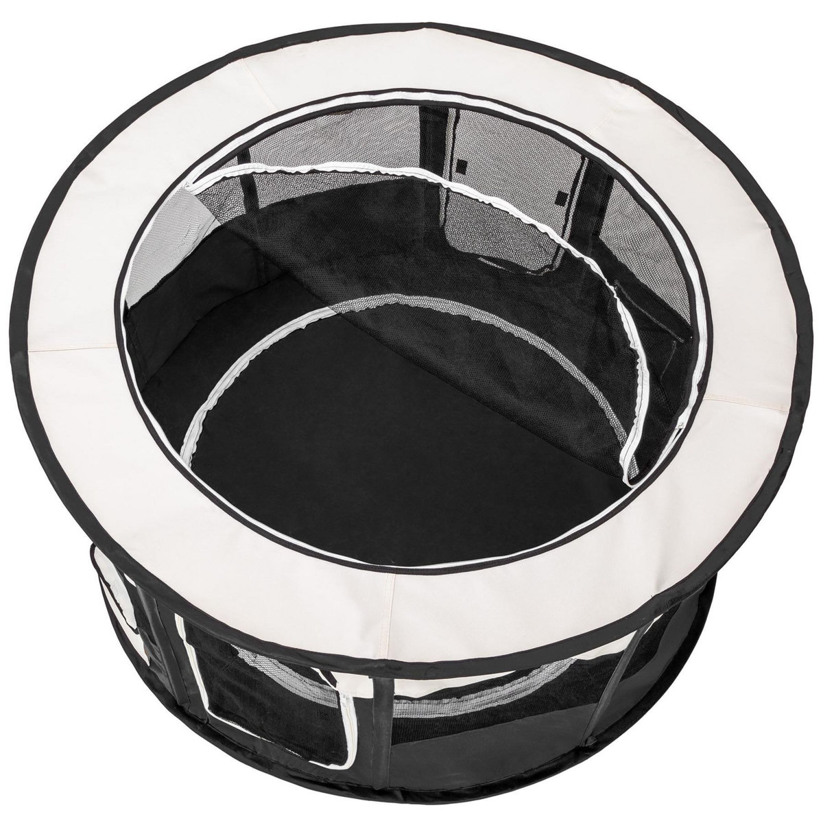 tectake Enclos pour chiots / chien modulable Pliable, pour une utilisation intérieure et extérieure noir