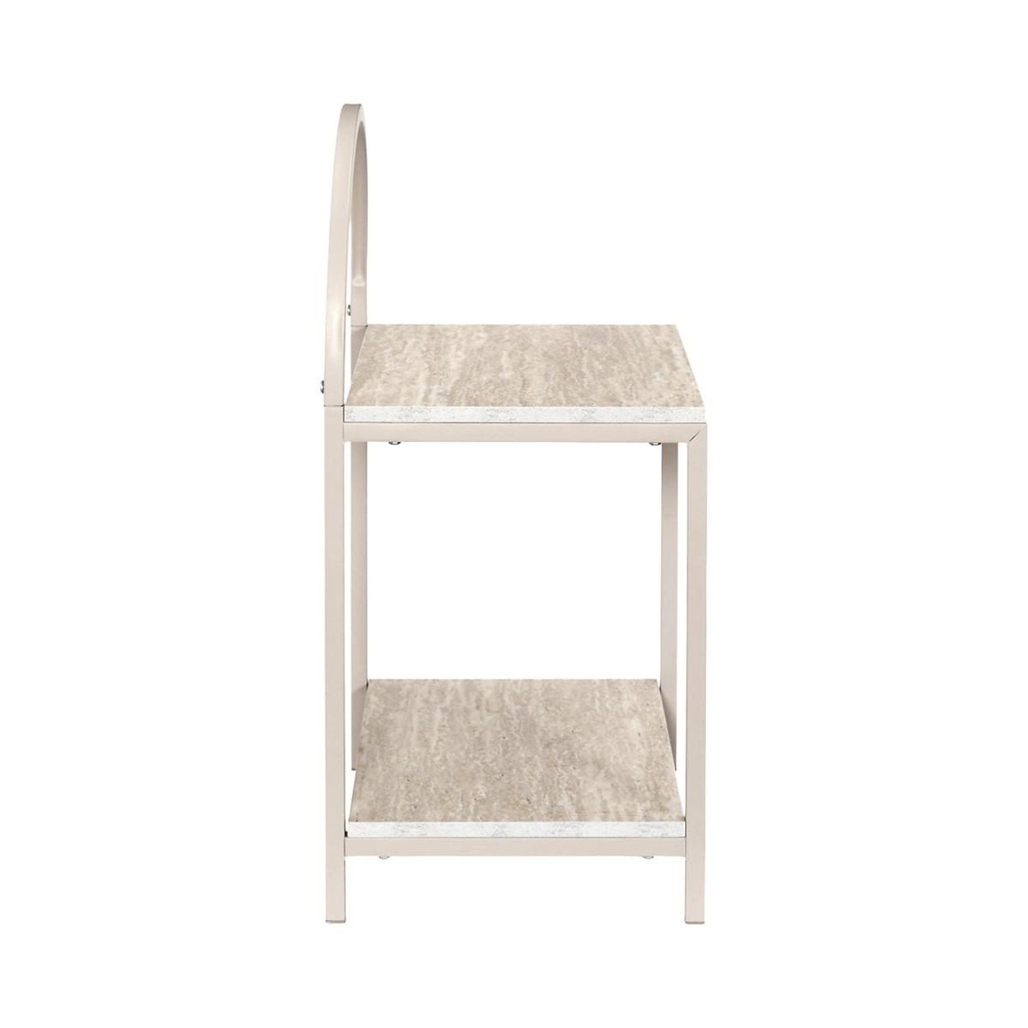 Voir la diapositive 3 : The Home Deco Factory Table de chevet arche  terra nova  63cm beige