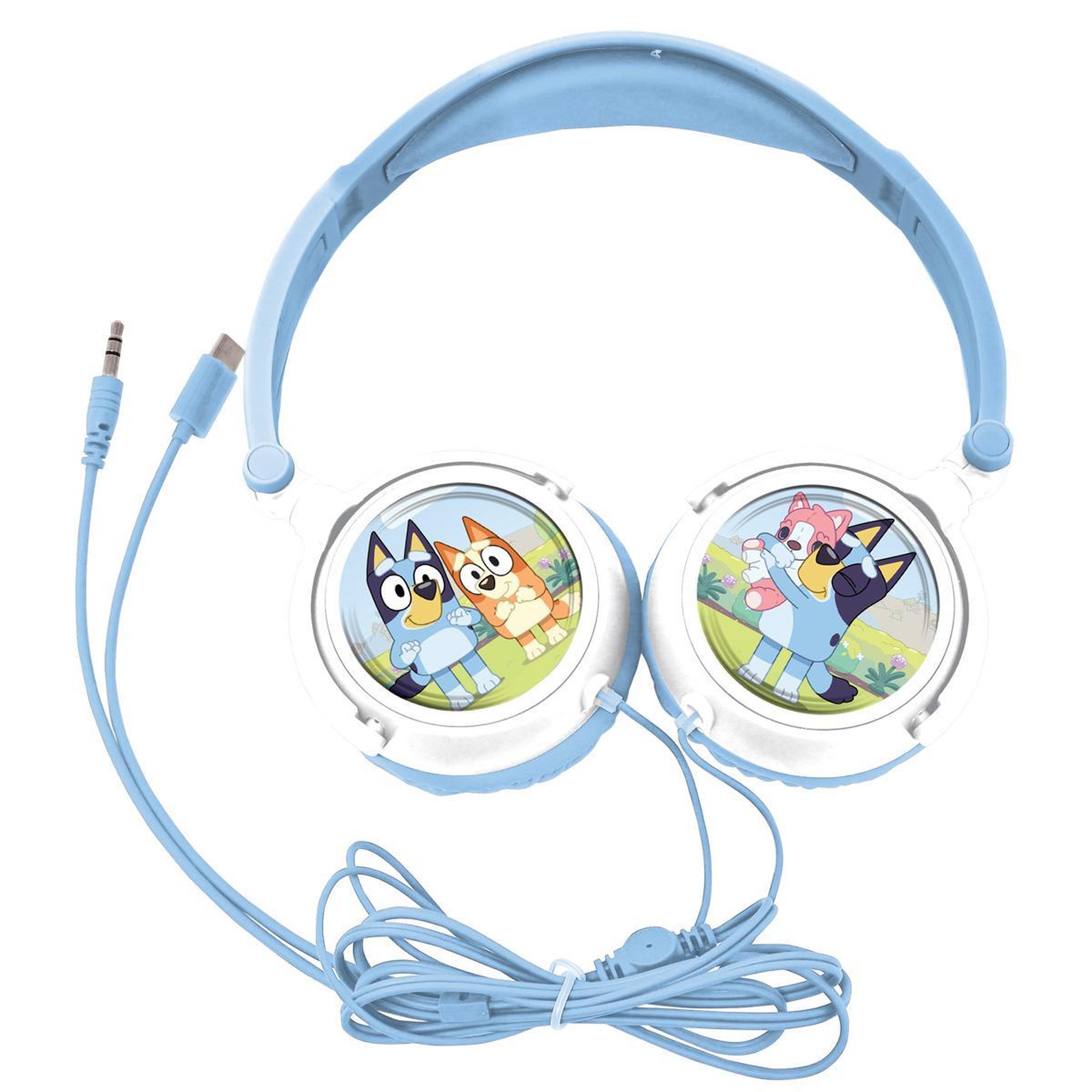 Voir la diapositive 2 : Lexibook Casque stéréo filaire pliable avec limitation de volume d'écoute Bluey