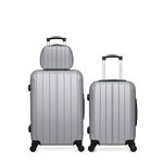 HERO HERO - Lot de 3 - Valise weekend, valise cabine et vanity FOGO. Coloris disponibles : Bleu, Gris