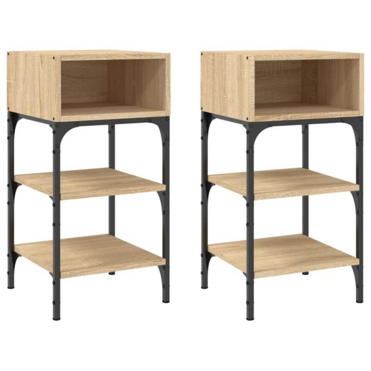VIDAXL Tables de chevet 2 pcs chêne sonoma 35x34,5x70 cm