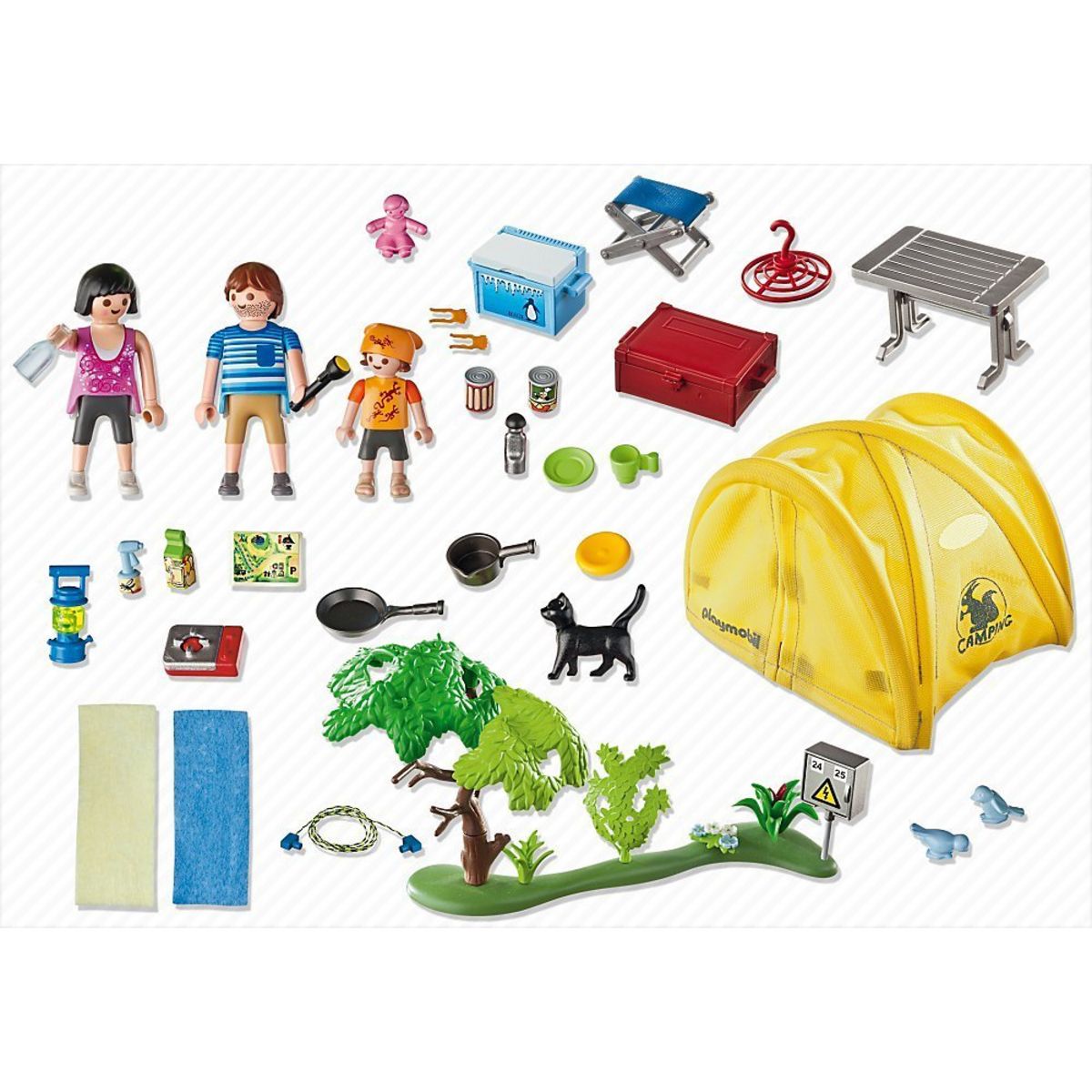 PLAYMOBIL 5435 Famille et tente de camping