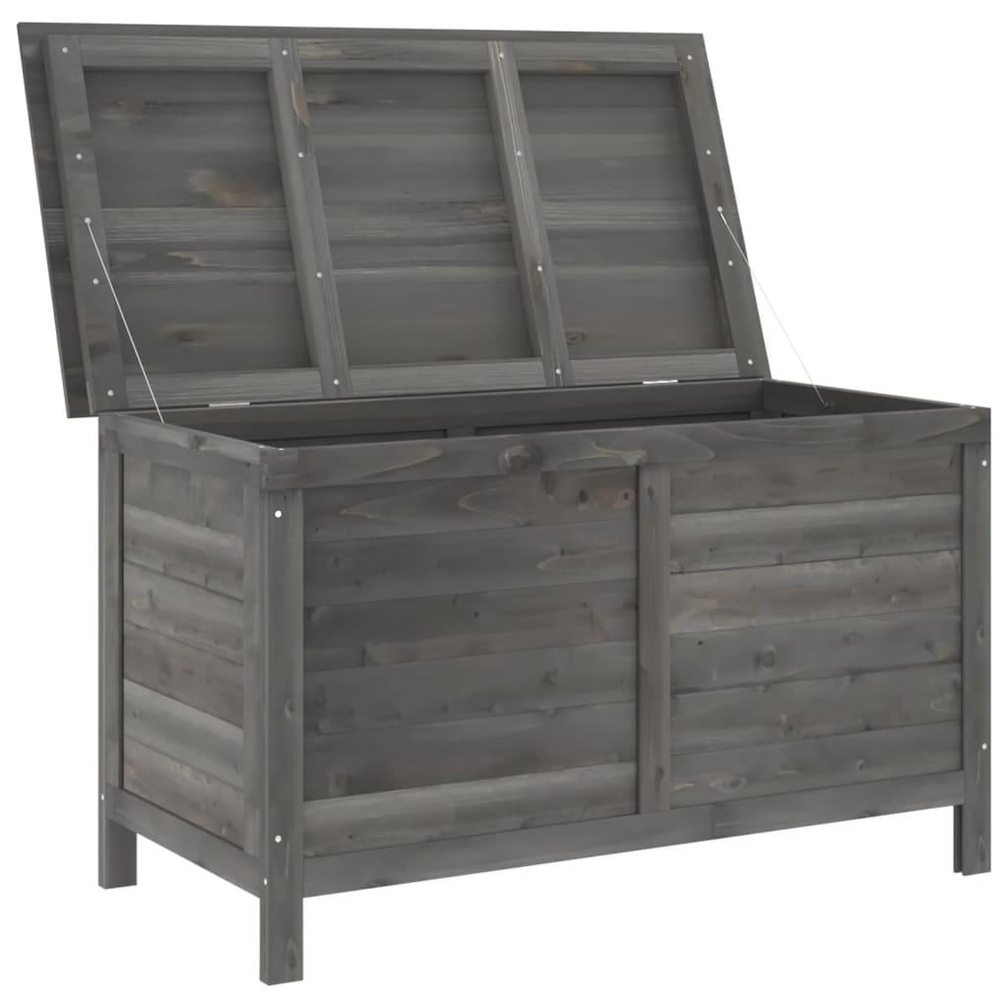 Voir la diapositive 3 : VIDAXL Boîte de rangement de jardin anthracite bois massif de sapin