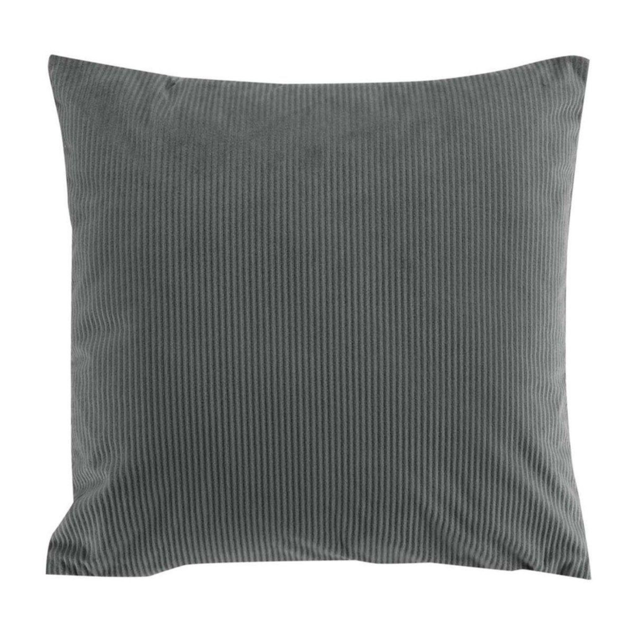 Voir la diapositive 1 : Douceur d'Intérieur Coussin déco en velours  casual  40x40cm anthracite