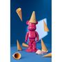 Voir la diapositive 5 : Paris Prix Statuette Déco Ours  Cornet Glace  39cm Fuchsia