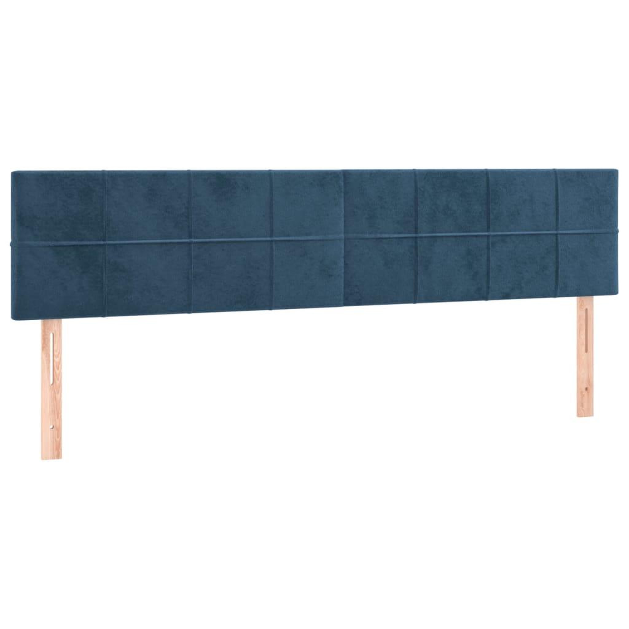 Voir la diapositive 4 : VIDAXL Tete de lit a LED Bleu fonce 200x5x78/88 cm Velours
