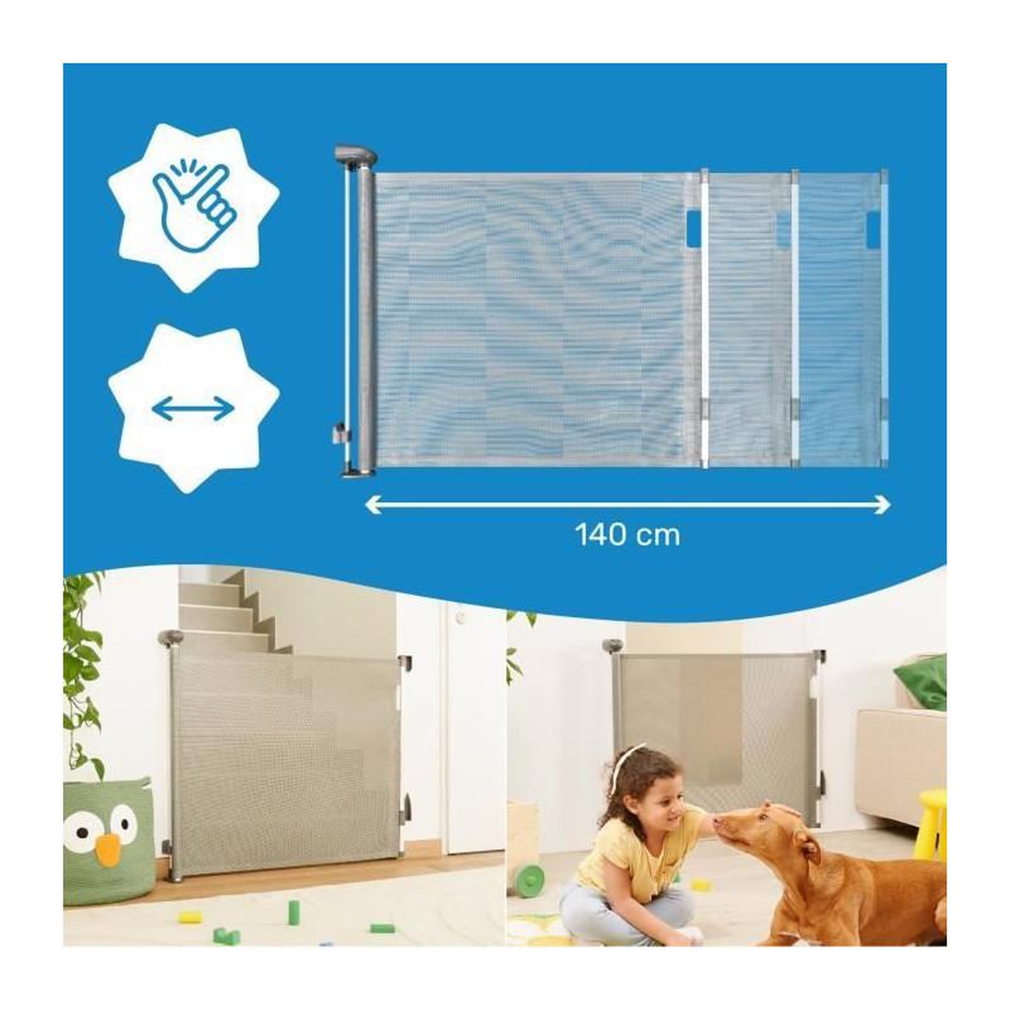 Voir la diapositive 3 : BADABULLE BADABULLE barriere rétractable SAFE & ROLL