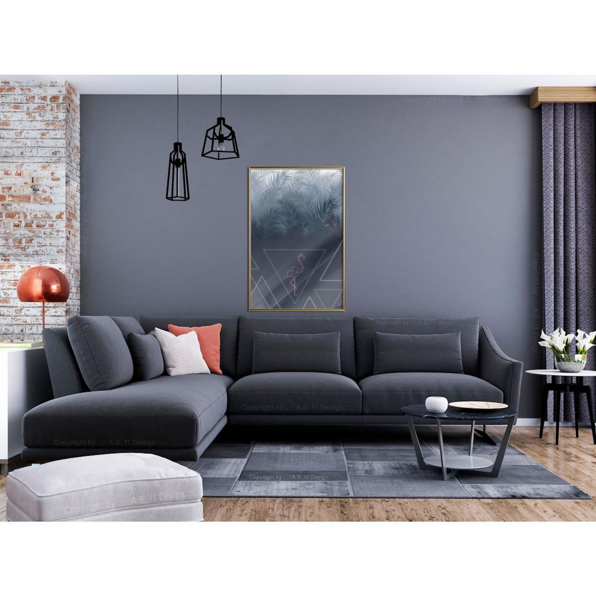 Paris Prix Affiche Murale Encadrée  Geometric Jungle