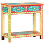 Voir la diapositive 1 : VIDAXL Table console peinte a la main 80x35x75 cm Bois de manguier