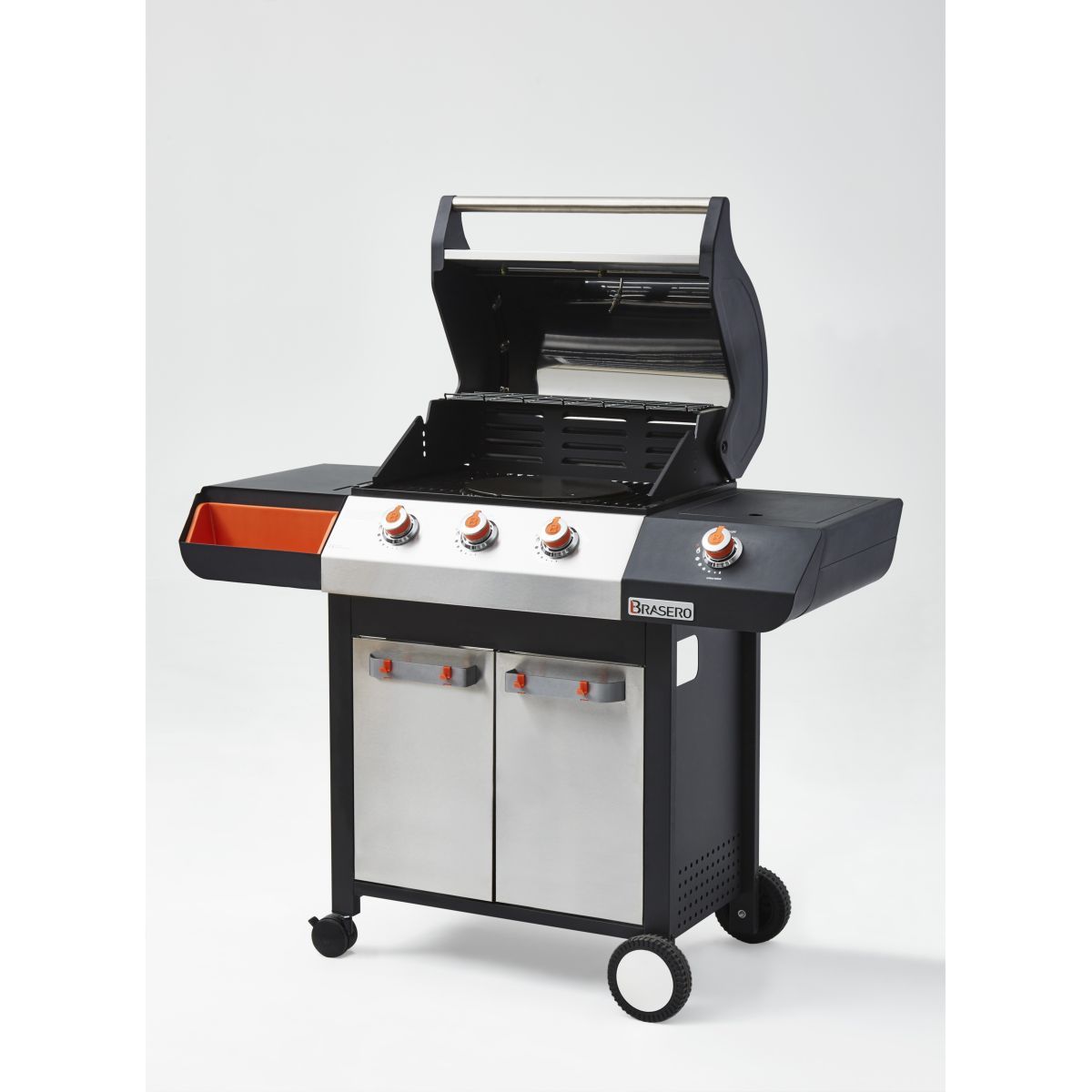 Barbecue gaz 3 brûleurs + 1 latéral inox EMMA