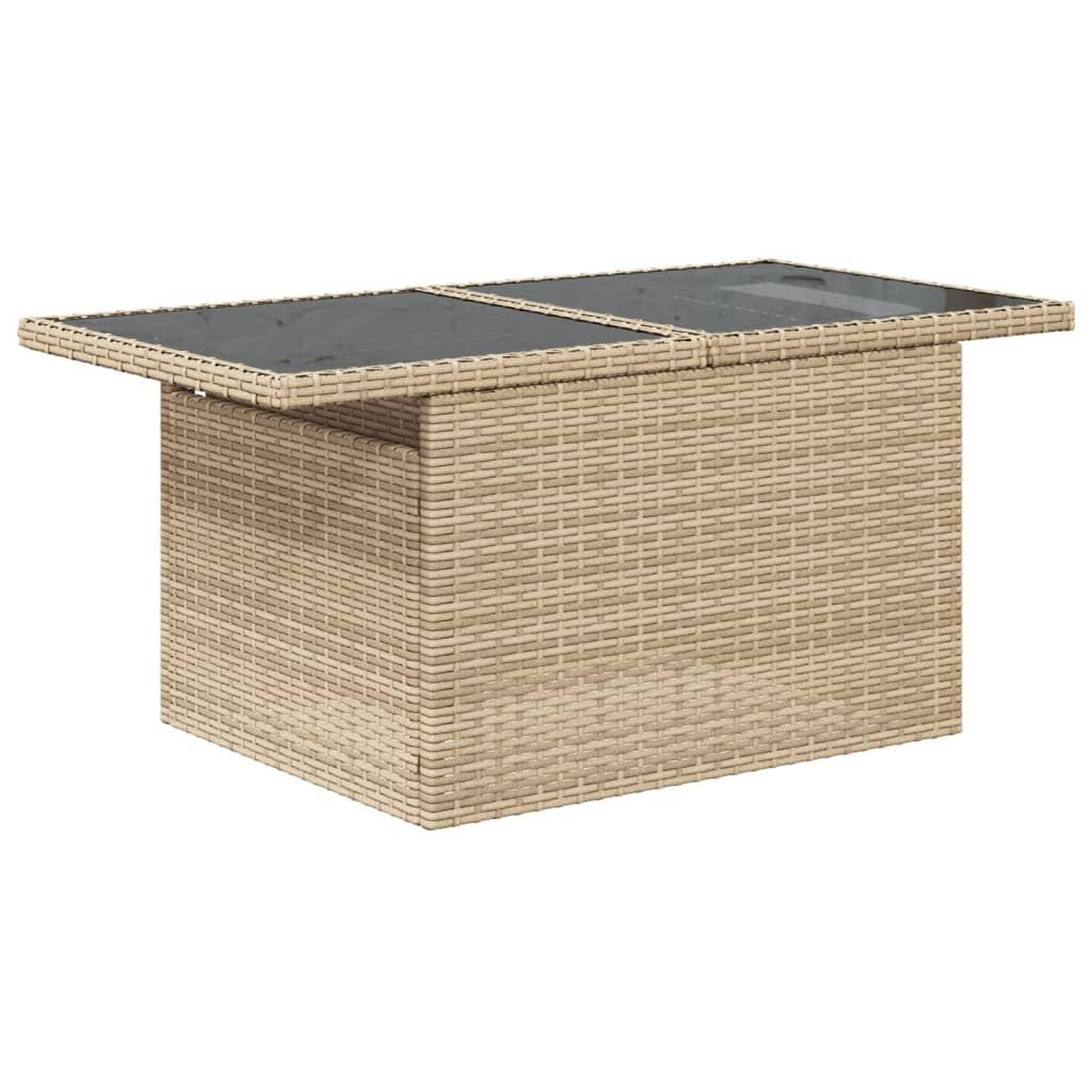 Voir la diapositive 5 : VIDAXL Salon de jardin 11 pcs avec coussins beige resine tressee