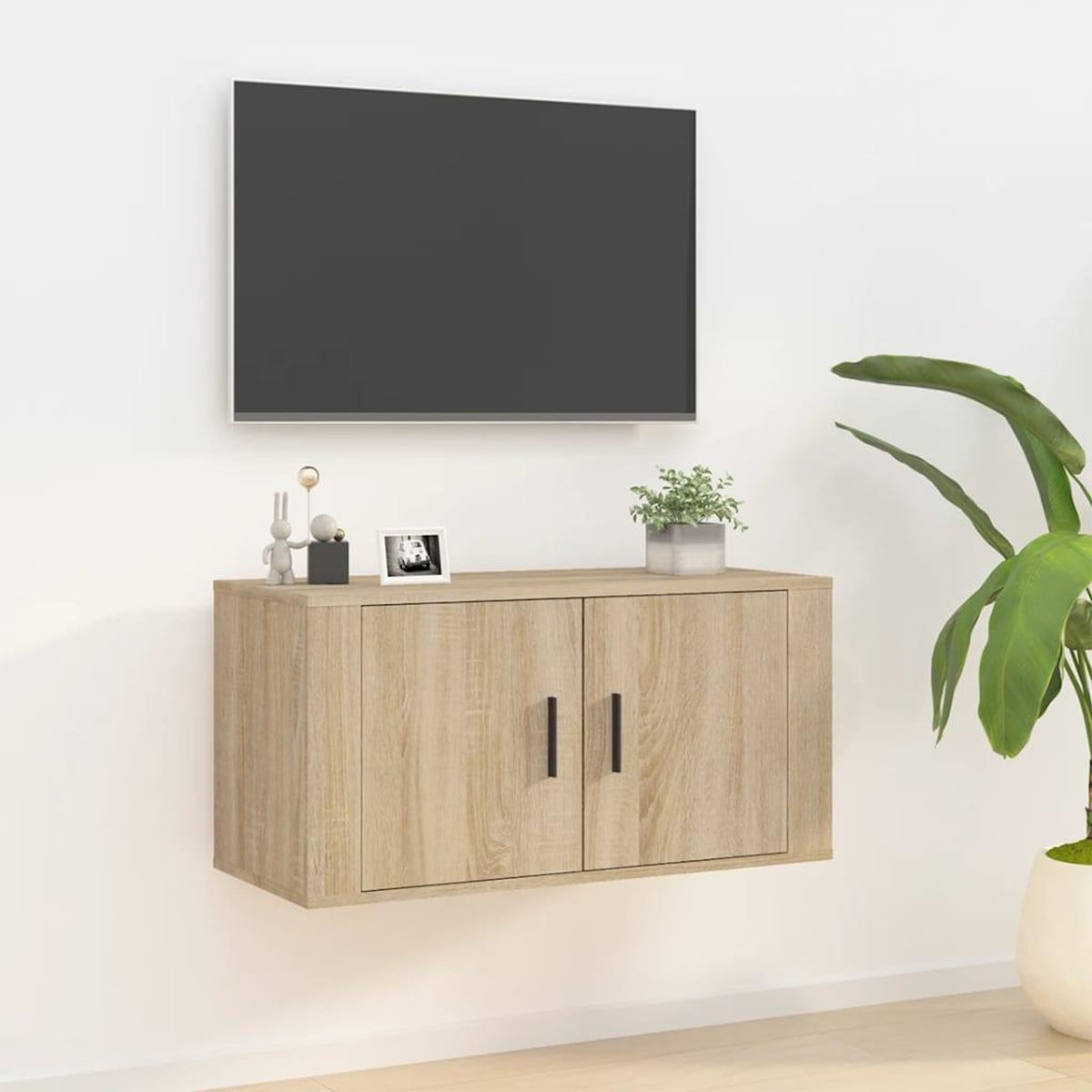 VIDAXL Meuble TV mural Chene Sonoma 80x34,5x40 cm