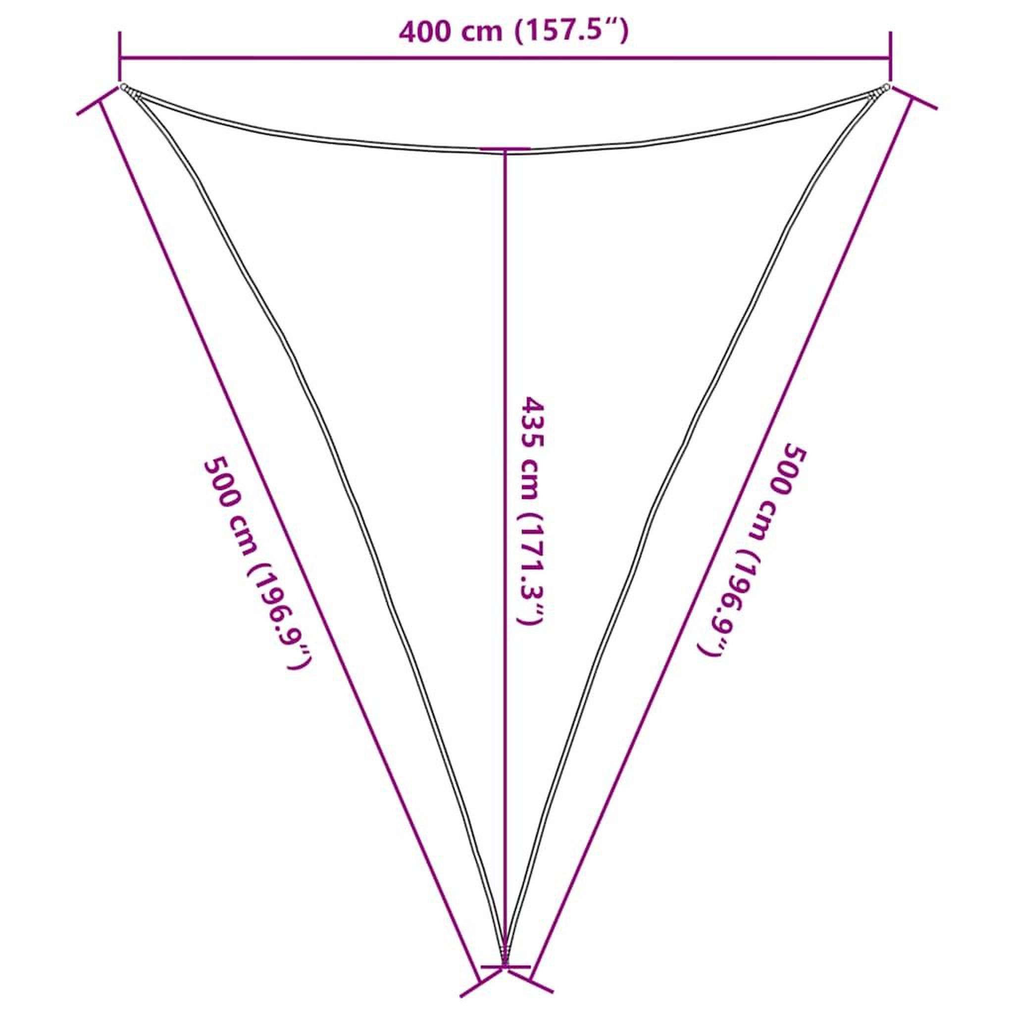 Voir la diapositive 6 : VIDAXL Voile d'ombrage 160 g/m^2 Taupe 4x5x5 m PEHD