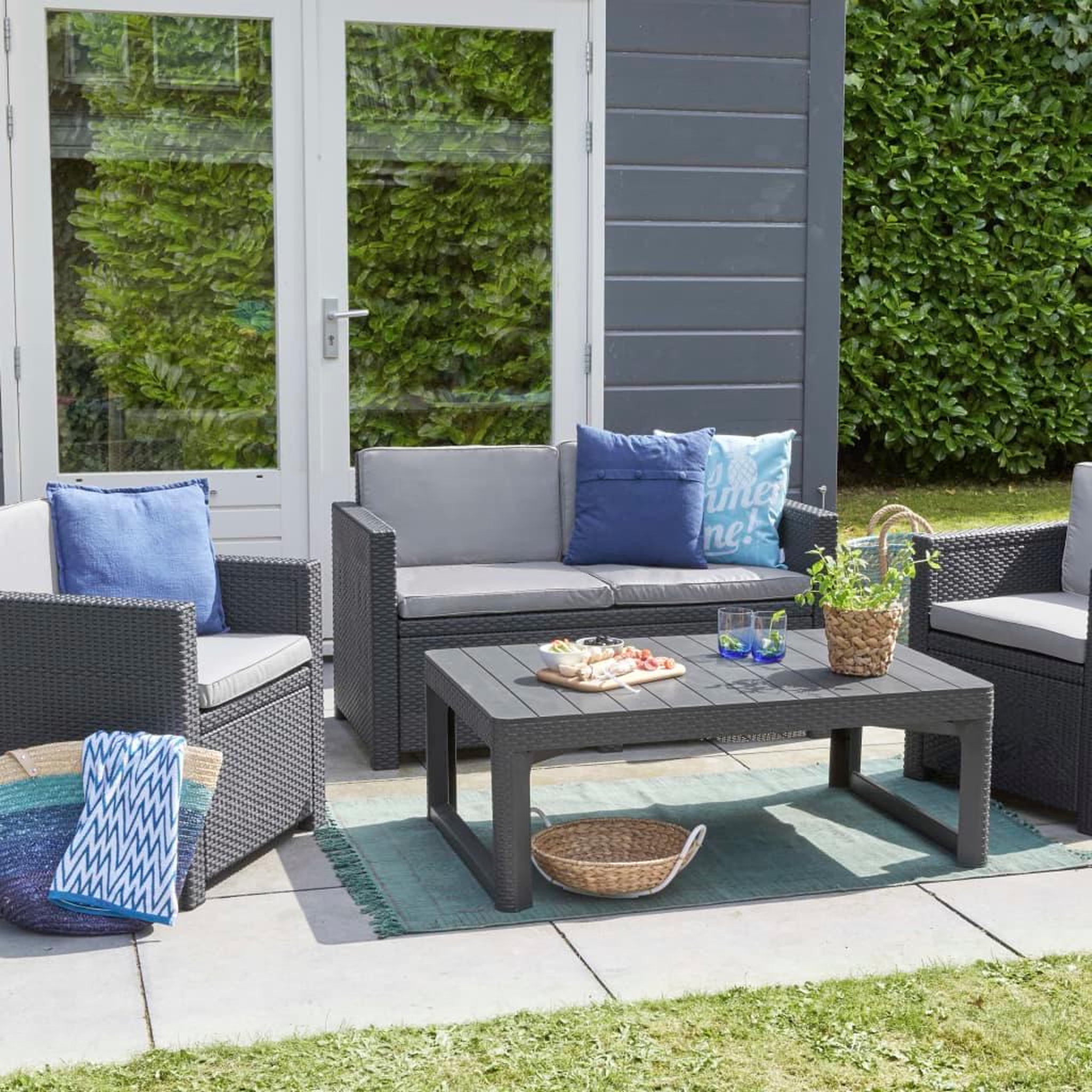 Voir la diapositive 4 : Keter Keter Table de jardin Lyon Graphite 232300