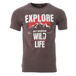 Best Mountain T shirt  Homme Best Mountain 2005. Coloris disponibles : Marron