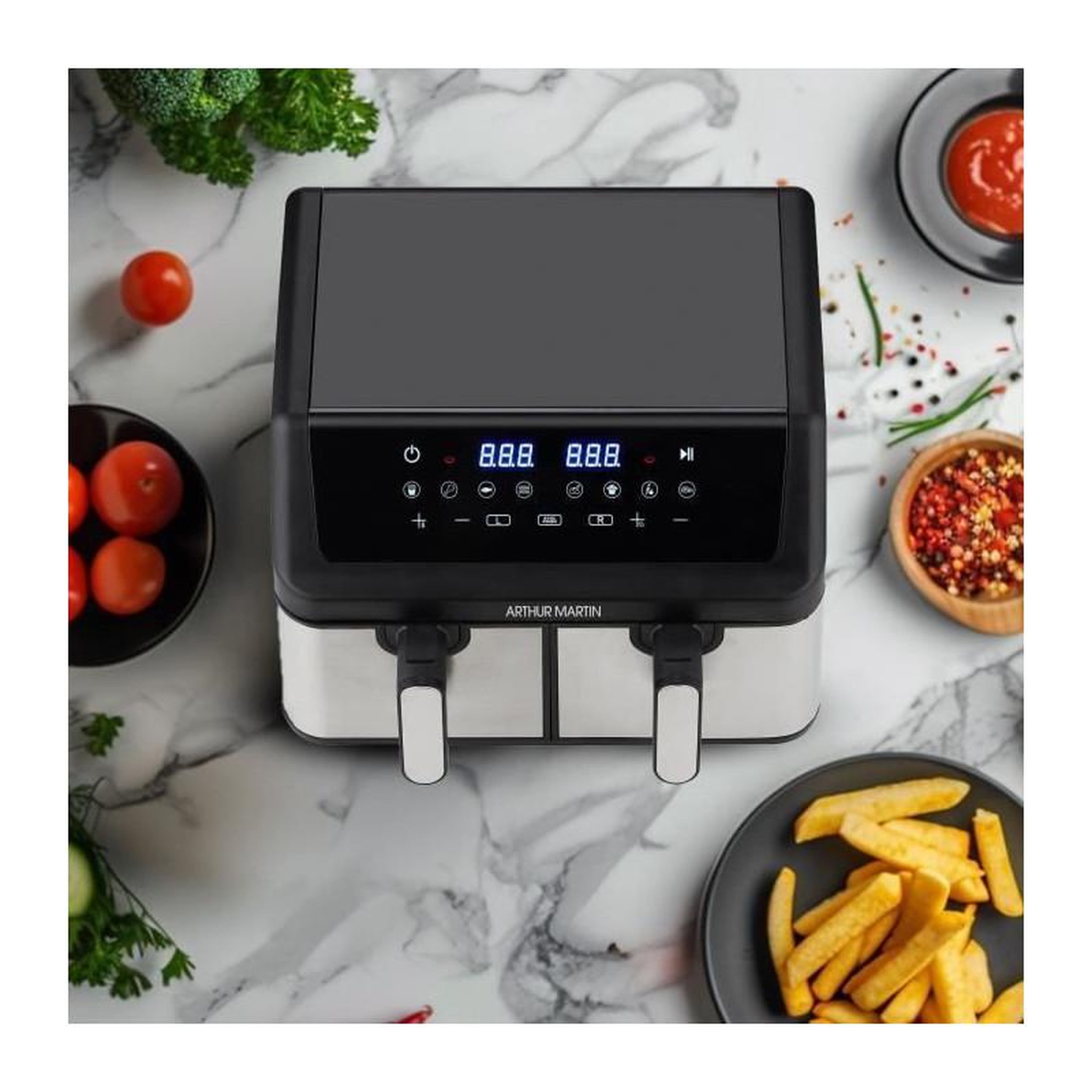 Voir la diapositive 4 : Arthur Martin Friteuse sans huile 9l 2000w noir - ampf9