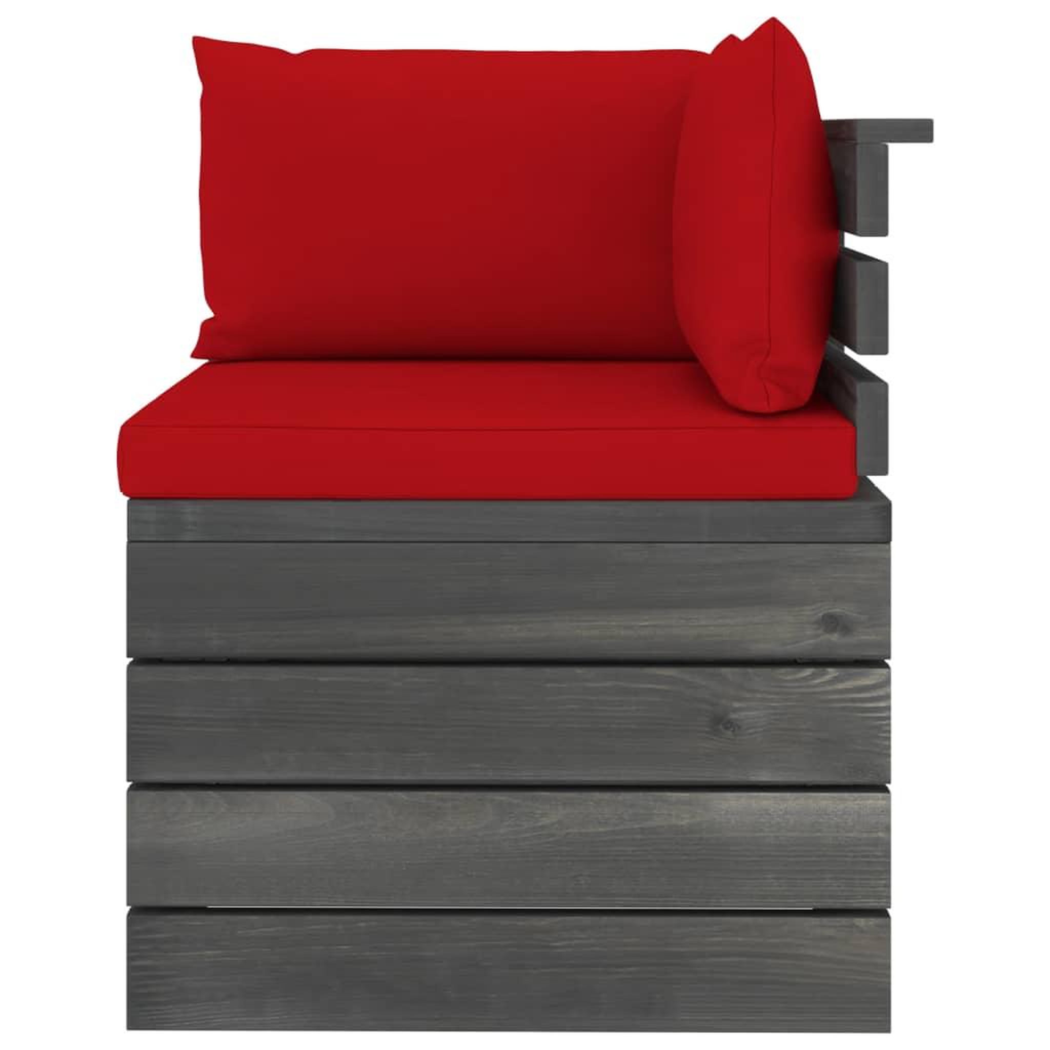 Voir la diapositive 5 : VIDAXL Salon palette de jardin 5 pcs avec coussins Bois de pin massif