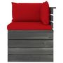 Voir la diapositive 5 : VIDAXL Salon palette de jardin 5 pcs avec coussins Bois de pin massif