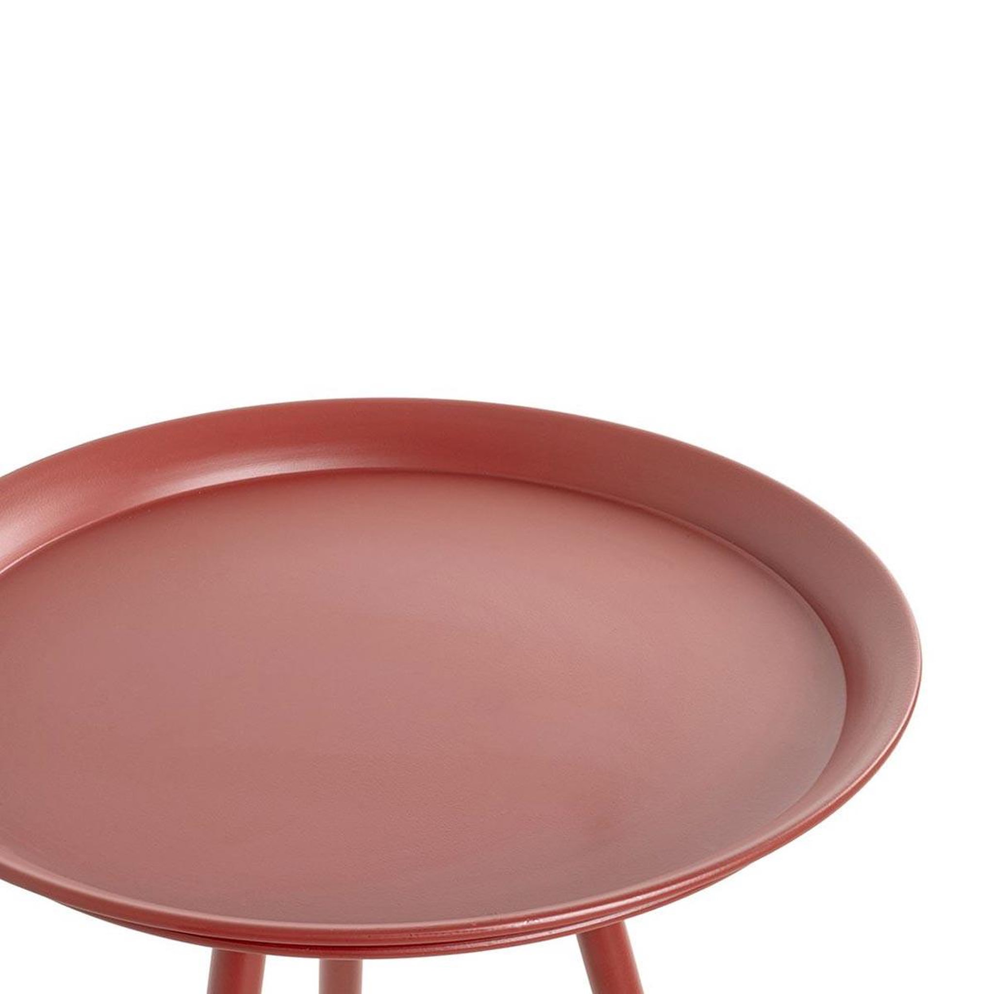 Voir la diapositive 2 : Paris Prix Table d'appoint ronde  trevor  47cm rouge