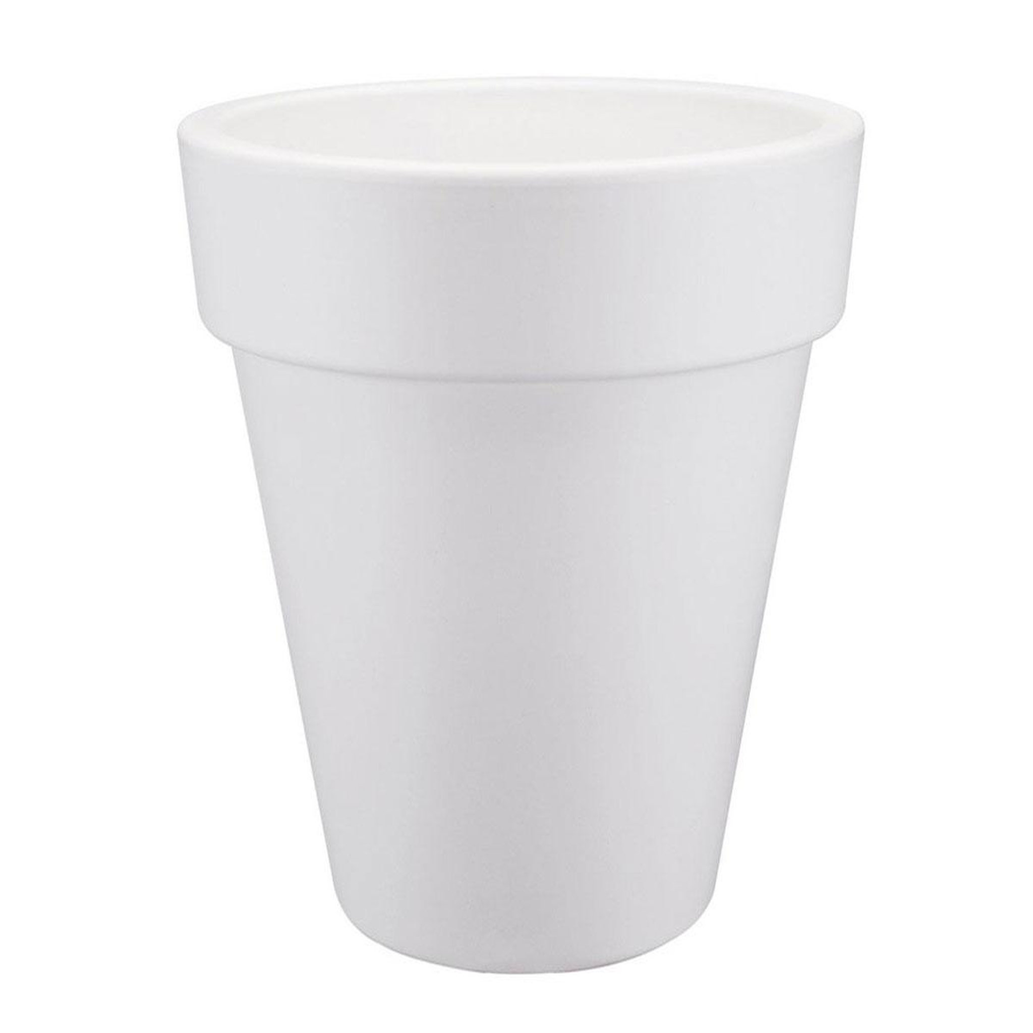 Voir la diapositive 1 : ELHO Pot de fleurs rond Pure Round Ø 50 x H.44 cm - Blanc
