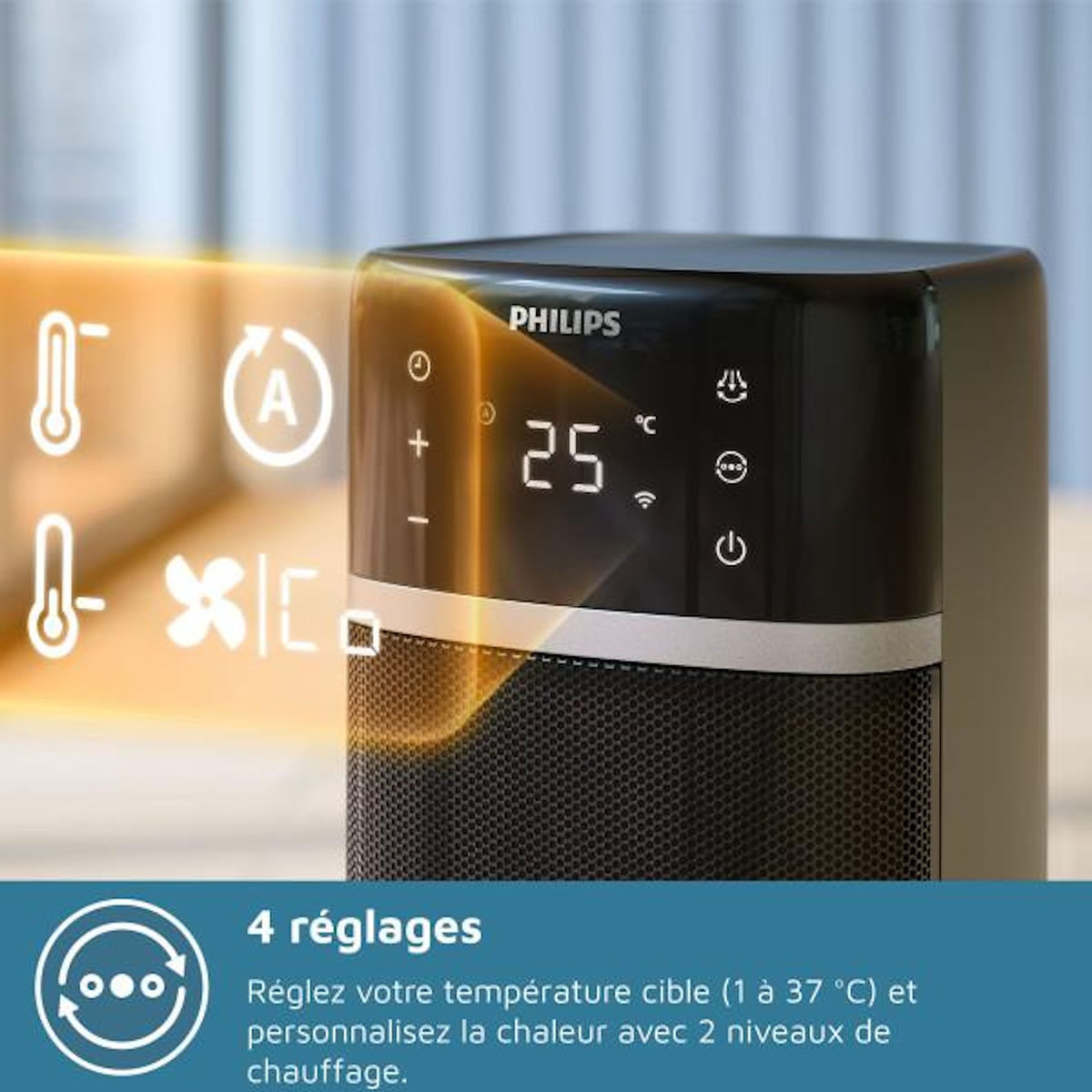 Philips Radiateur soufflant Philips 5000 Series CX5120/11 technologie céramique PTC