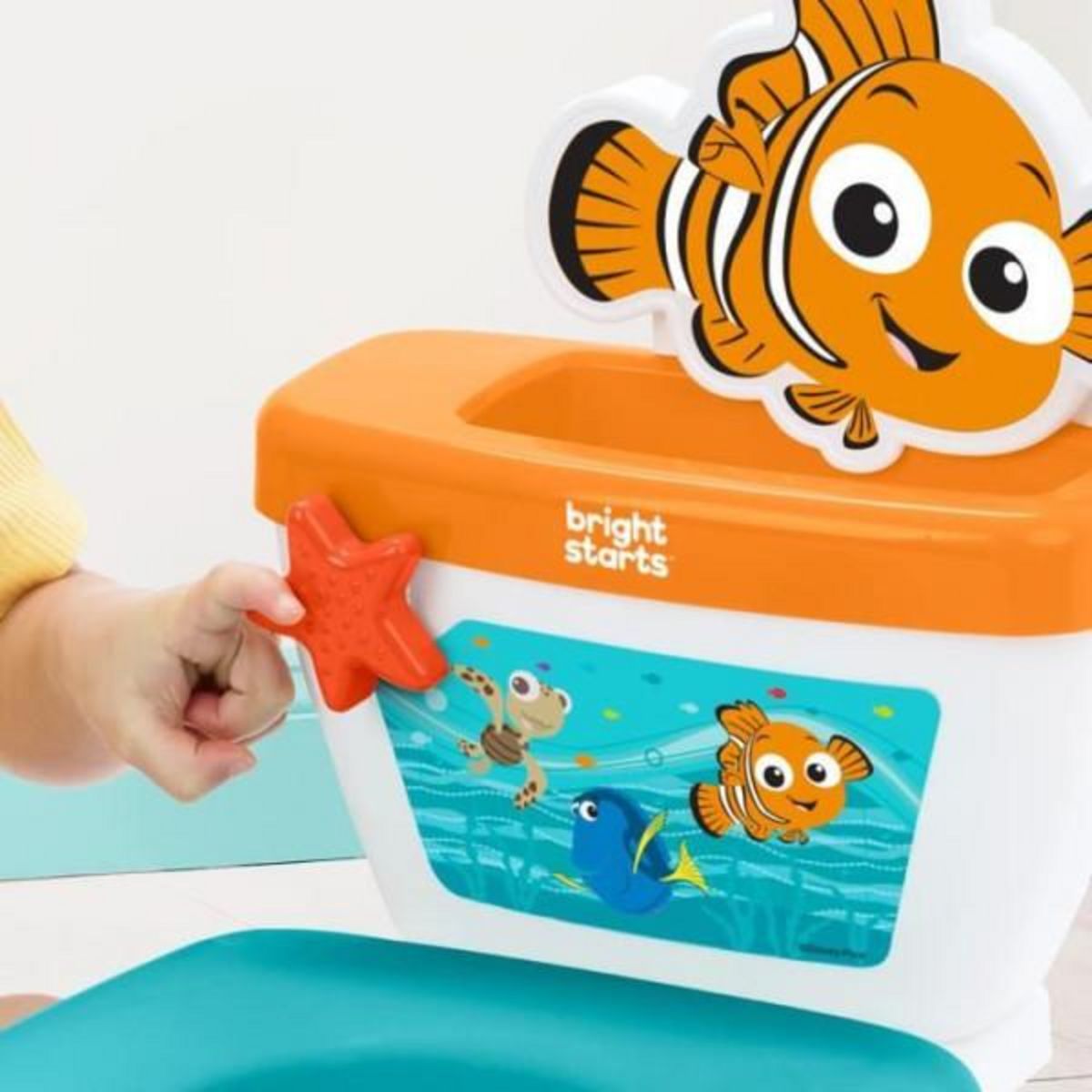 Bright Starts DISNEY BABY - NEMO- Mini toilette avec réducteur de lunette de toilette inclus, 2 en 1, MySize, Pot amovible facile a nettoyer