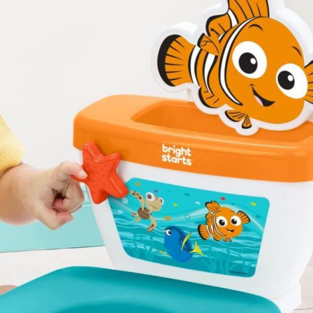 Bright Starts DISNEY BABY - NEMO- Mini toilette avec réducteur de lunette de toilette inclus, 2 en 1, MySize, Pot amovible facile a nettoyer
